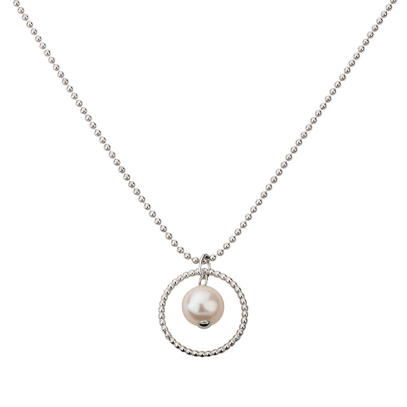 Silber Collier mit Perle