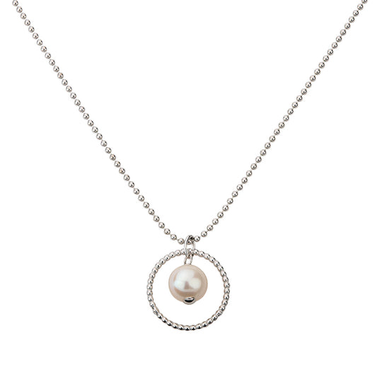 Silber Collier mit Perle