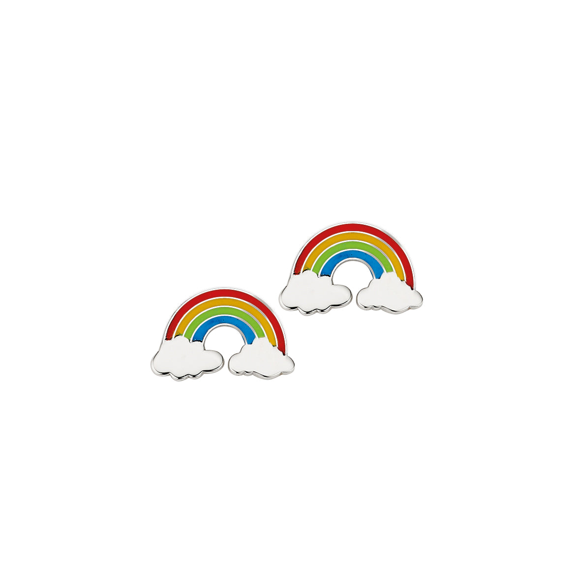 Silber Ohrstecker Regenbogen