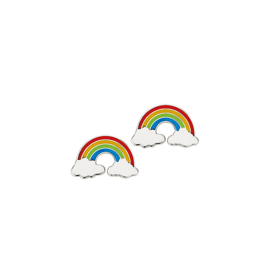 Silber Ohrstecker Regenbogen