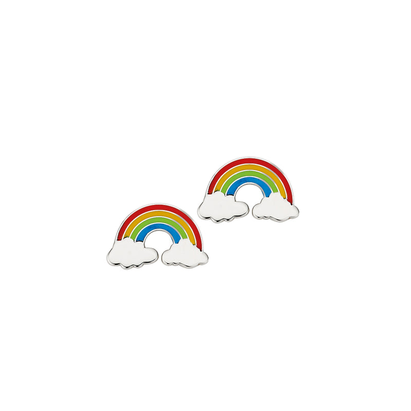 Silber Ohrstecker Regenbogen