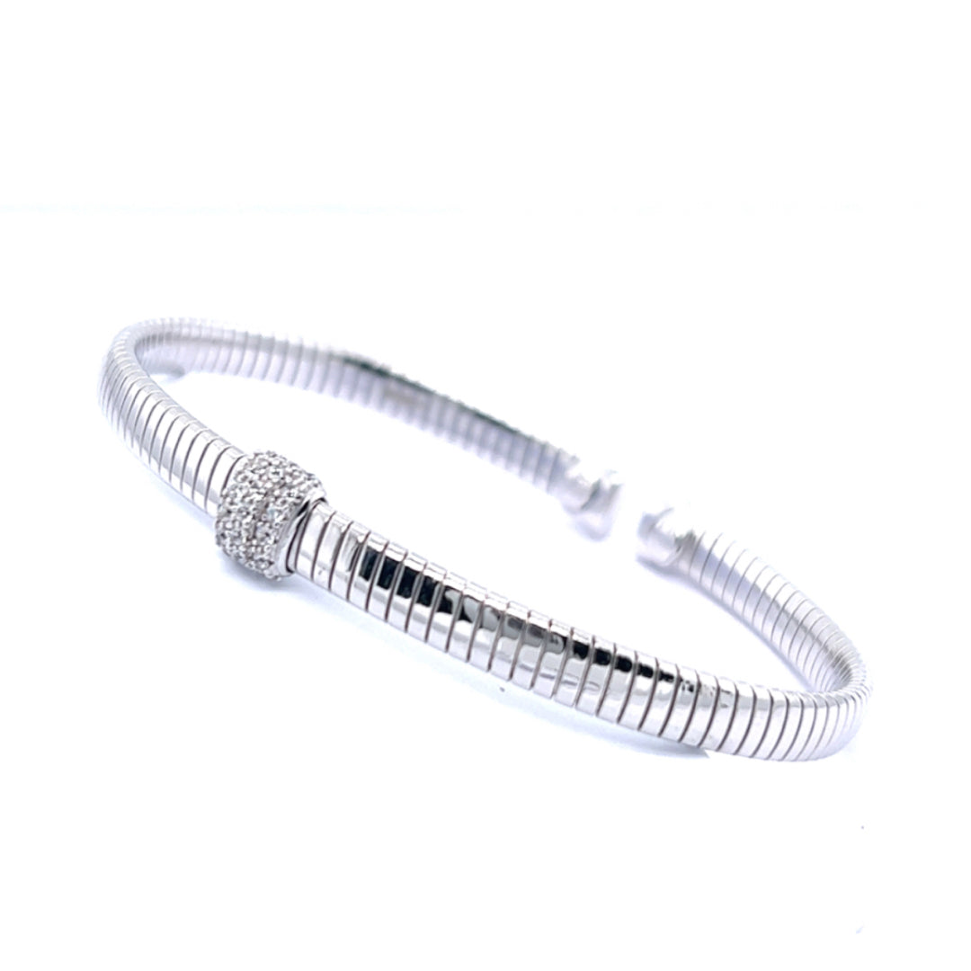 Silber Armspange mit Zirkonia