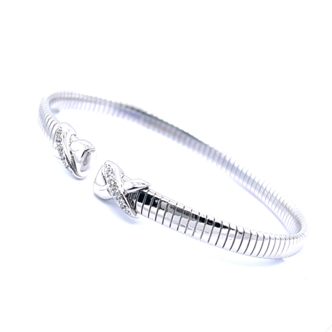 Silber Armspange mit Zirkonia