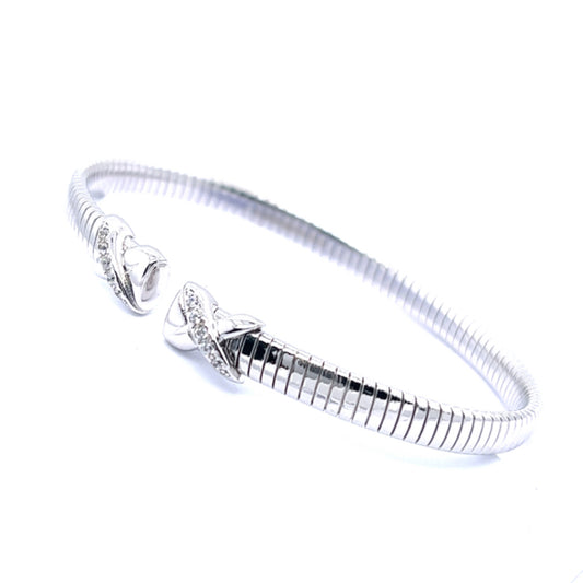 Silber Armspange mit Zirkonia