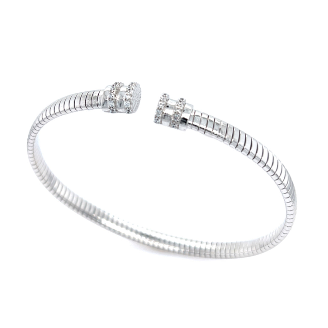 Silber Armspange mit Zirkonia