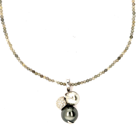 Labradorite-Steinkette mit Behang