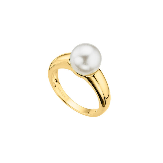 Silber Damenring | Perle synth.