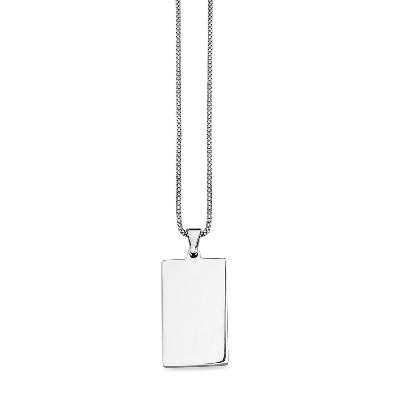 Silber Kette mit Gravurplatte