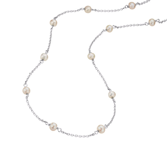 Silber Collier mit Perle