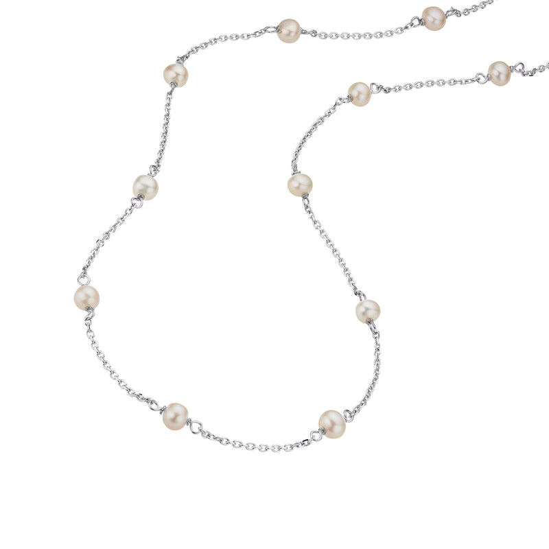 Silber Collier mit Perle