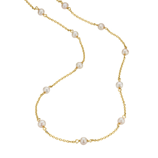 Silber Collier mit Perle