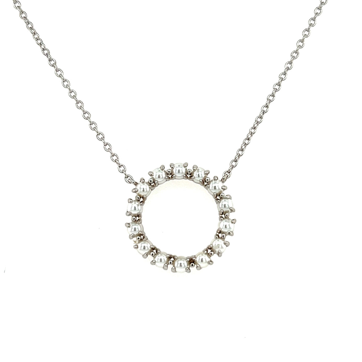 Silber Collier mit Perlen