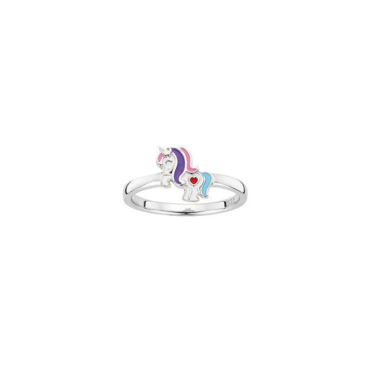 Silber Kinderring | Einhorn
