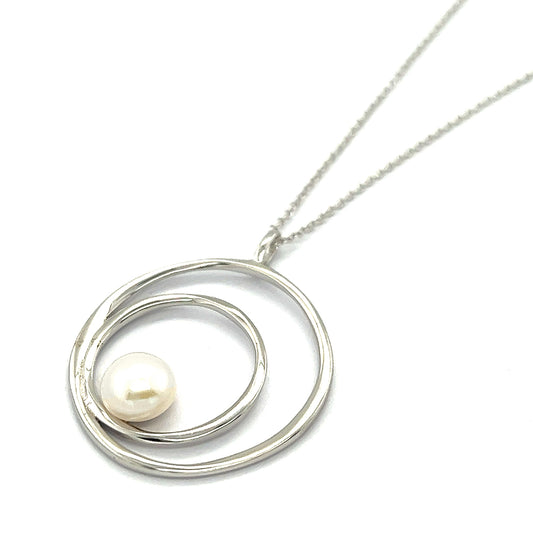 Silber Collier mit Behang