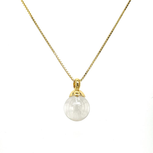 Silber Collier mit Quarz-Kugel