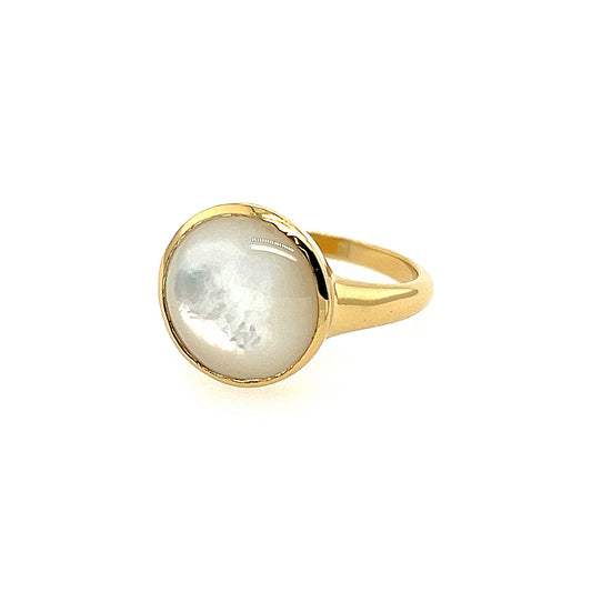 Silber Damenring | Muschelkernperle