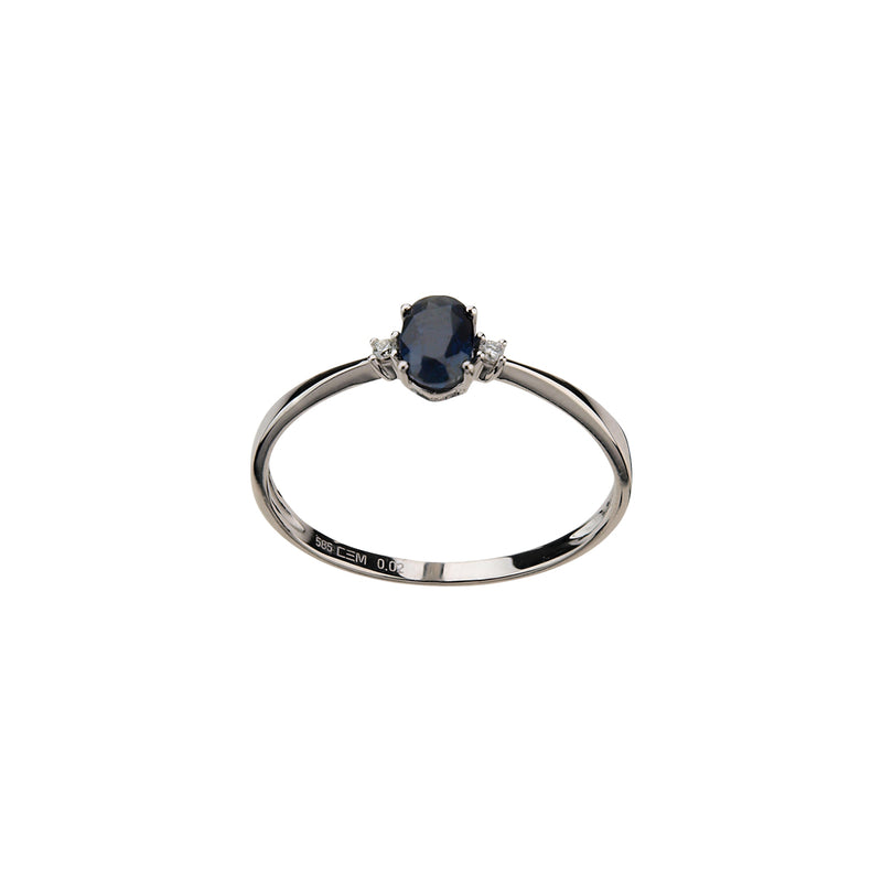 585/- Damenring | Saphir u. Brillant
