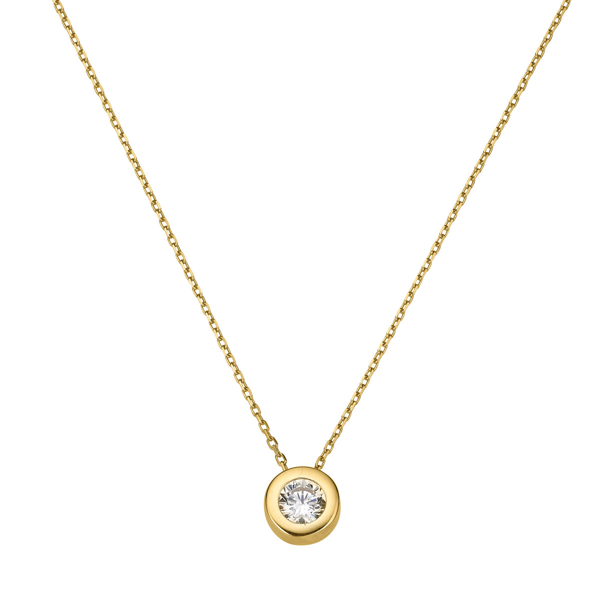 333/- Collier mit Zirkonia