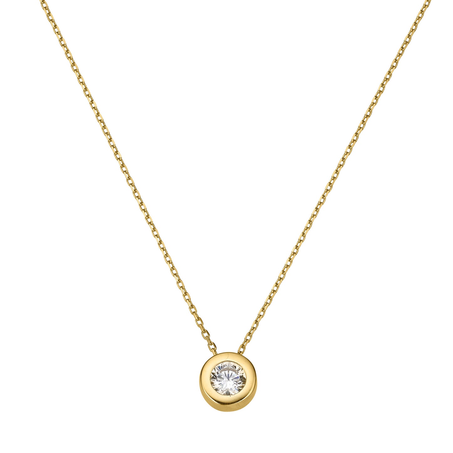 333/- Collier mit Zirkonia