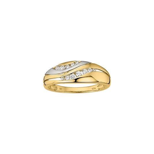 333/- Damenring bicolor