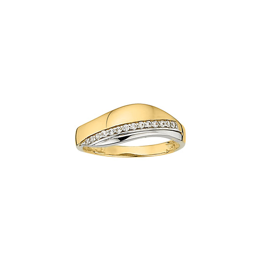 333/- Damenring bicolor