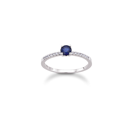 585/- Damenring | Saphir u. Brillant