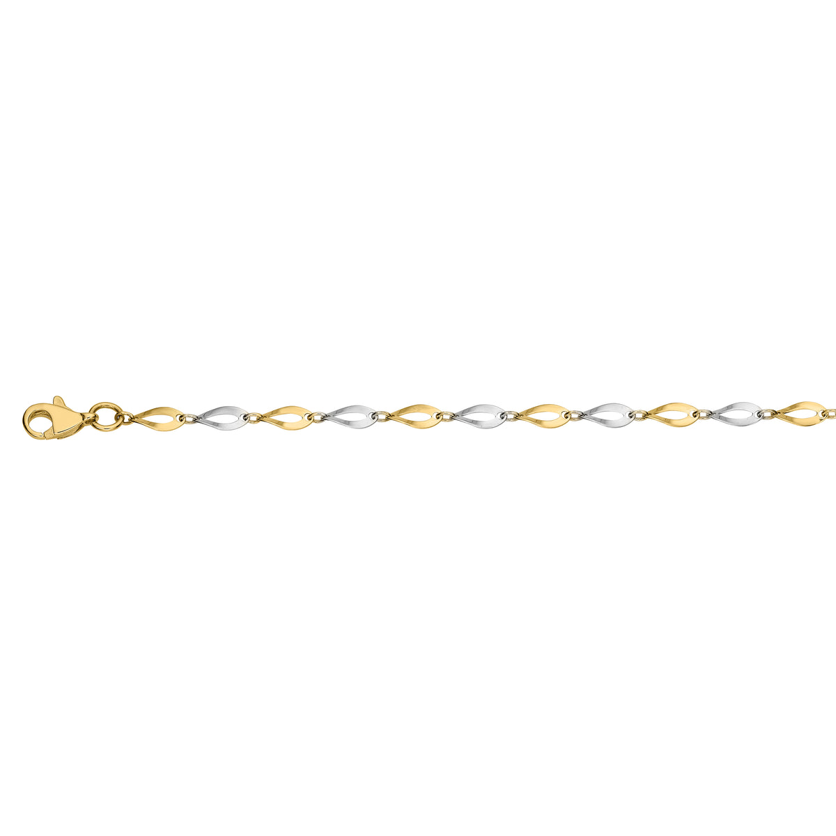 333/- Armband bicolor