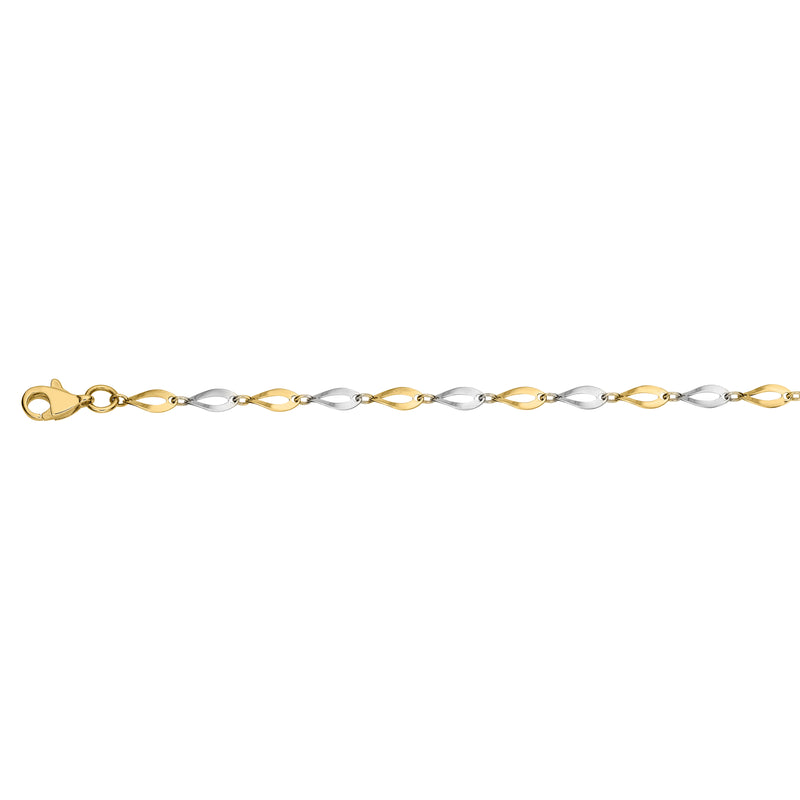 333/- Armband bicolor