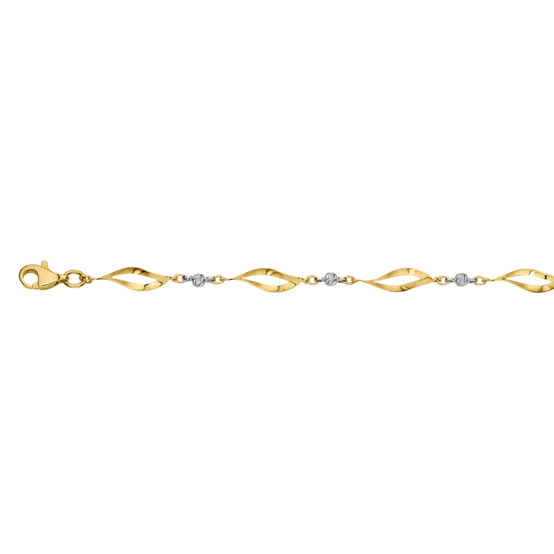333/- Armband bicolor