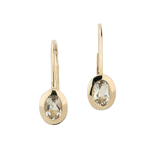 585/- Ohrboutons | Amethyst grün