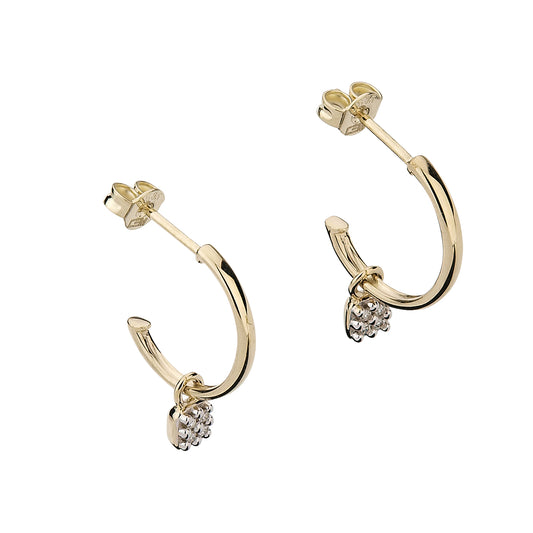 585/- Creolstecker mit Einhänger | 0,05 ct.
