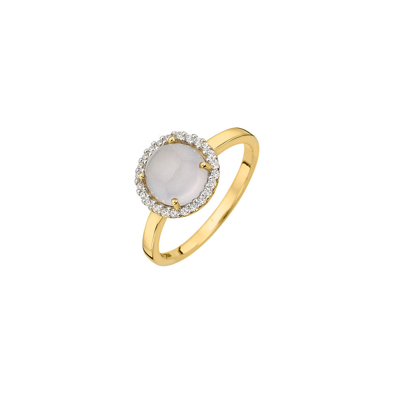 333/- Damenring mit Chalcedon