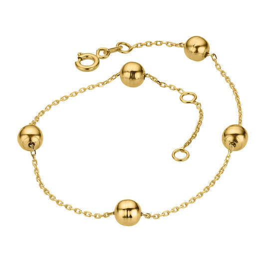 585/- Collier mit Kugeln