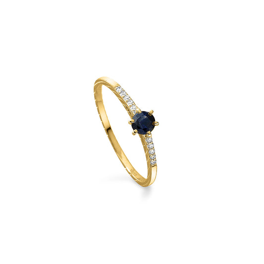 585/- Damenring | Saphir u. Brillant