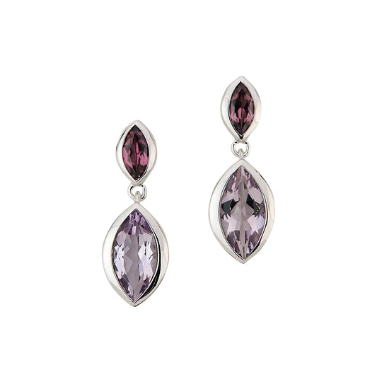 Ohrhänger | Amethyst und Rodolith
