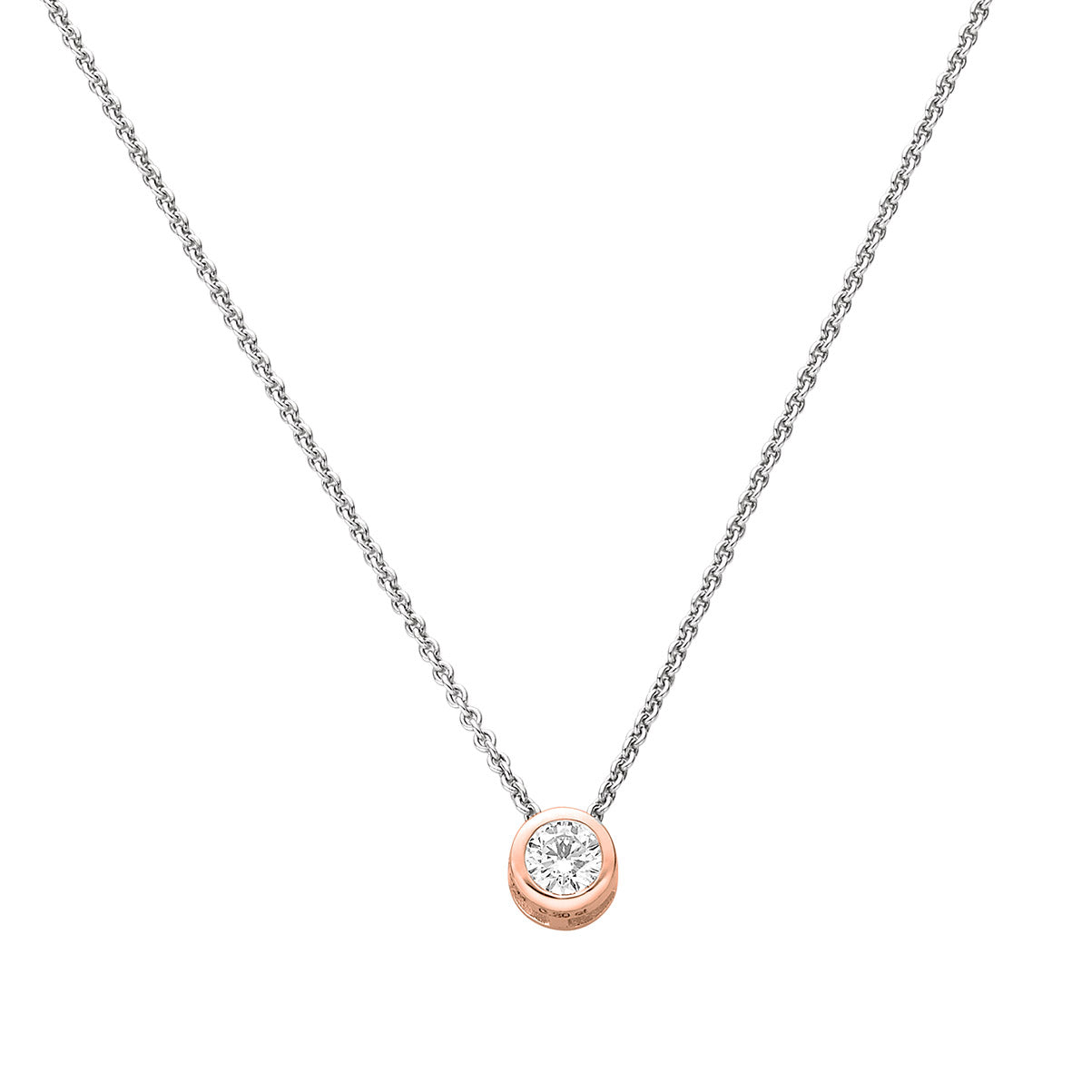585/- Collier mit Brillant | 6 Steingrößen 0,20 ct.