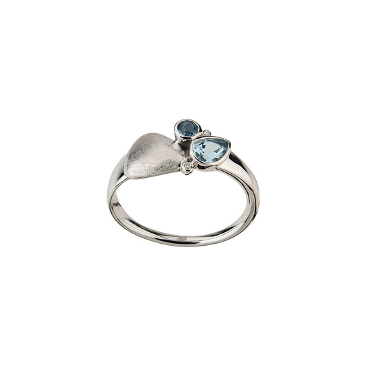 585/- Damenring | Topas u. Brillant