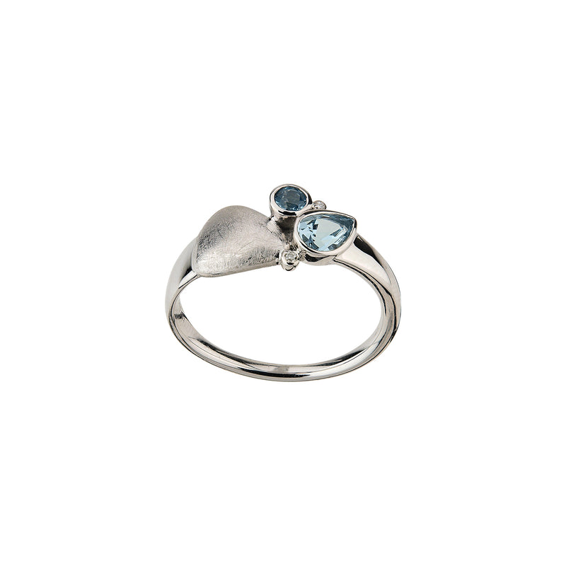 585/- Damenring | Topas u. Brillant