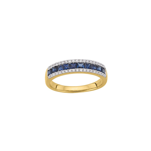 585/- Damenring | Saphir u. Brillant
