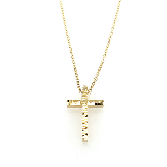 375/- Collier mit Kreuz
