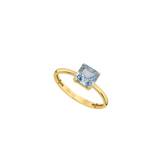 333/- Damenring | Zirkonia hellblau