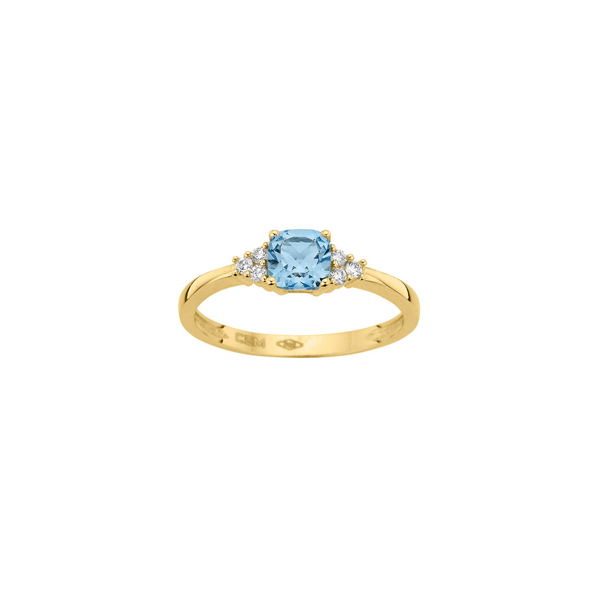 585/- Damenring | Blautopas u. Brillant