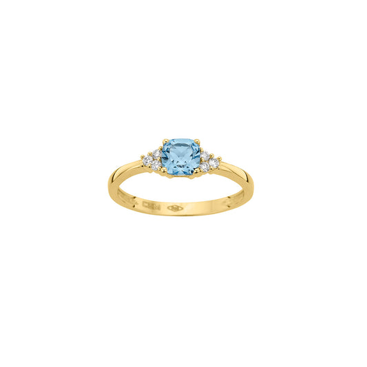 585/- Damenring | Blautopas u. Brillant