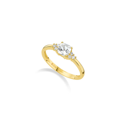 585/- Damenring | Topas u. Brillant