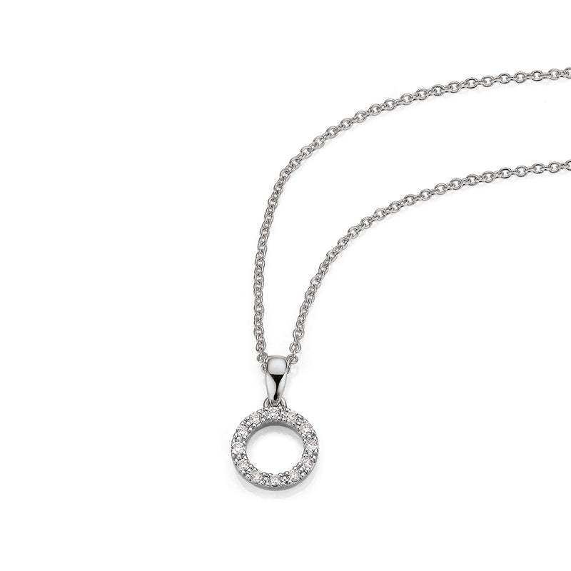 585/- Collier mit Behang | 0,08 ct.