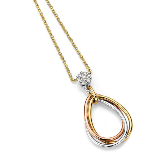 375/- Collier mit Behang