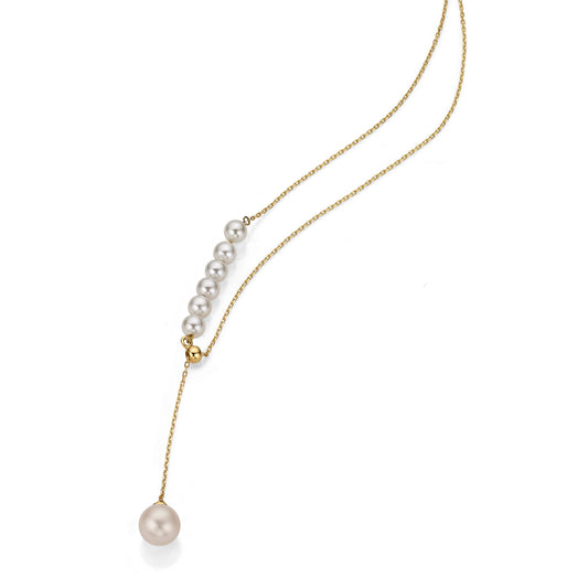 333/- Y-Collier mit Perlen