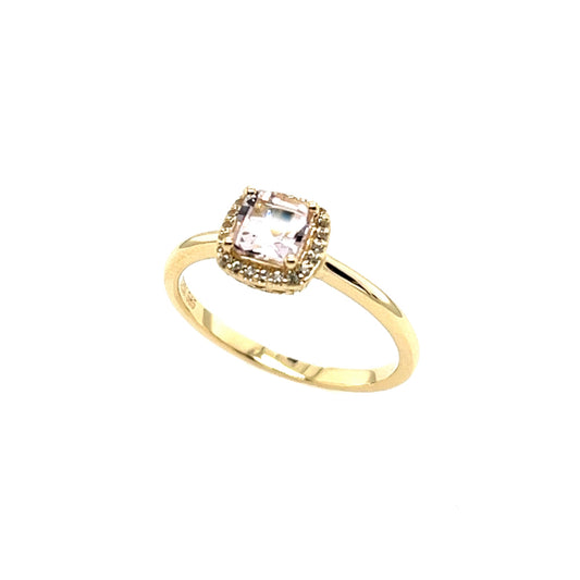 585/- Damenring | Morganit und Saphir
