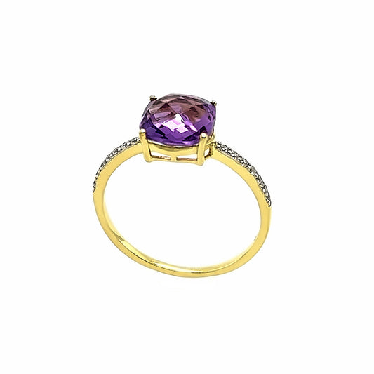 333/- Damenring | Amethyst u. Zirkonia