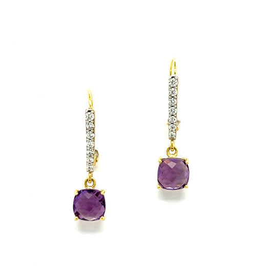 333/- Ohrhänger | Amethyst u. Zirkonia